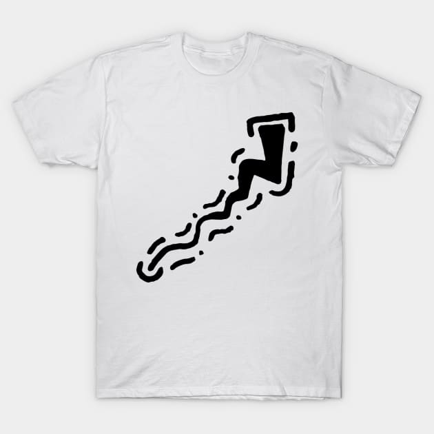 Abstract Thunderstorm Doodle Art T-Shirt by VANDERVISUALS